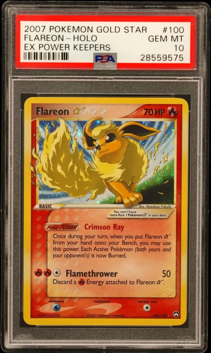 2007 #100 Flareon-Holo Gold Star