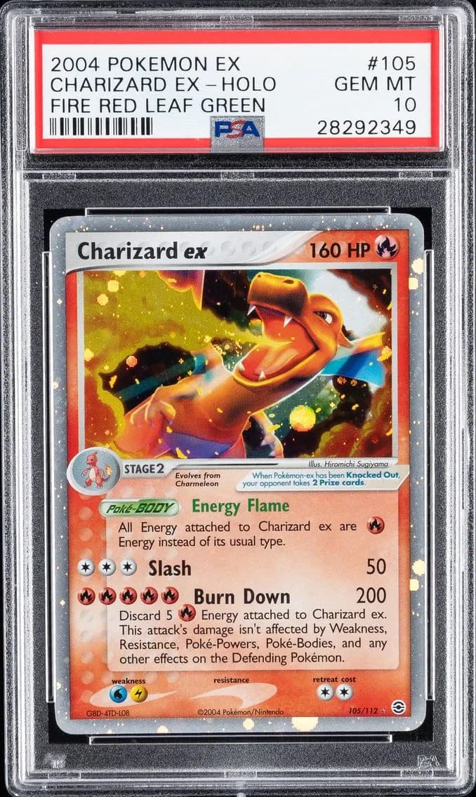2004 #105 CHARIZARD EX-HOLO PSA