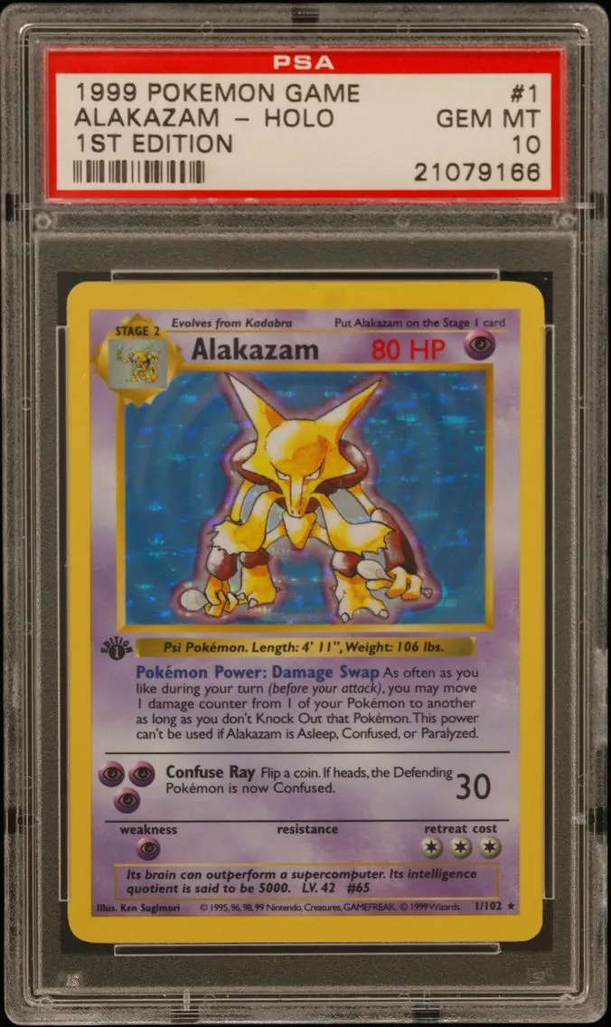 1999 #1 Alakazam-Holo 1st Editio