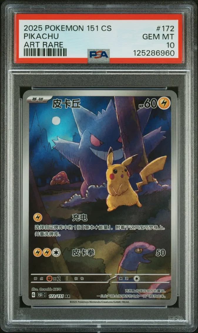 2025 #172 Pikachu PSA 10 Simplif
