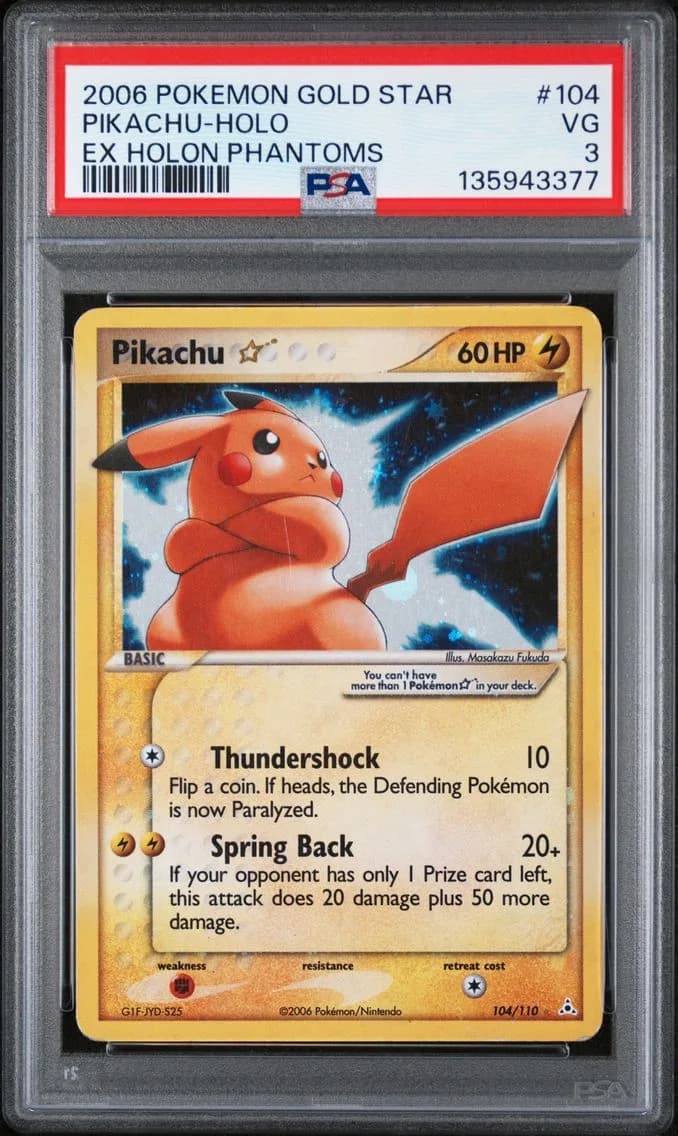 2006 #104 Pikachu-Holo Gold Star
