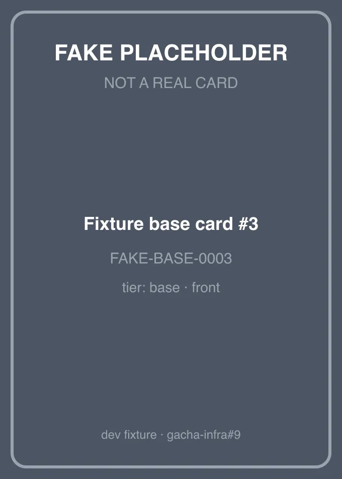 Fixture base card #3