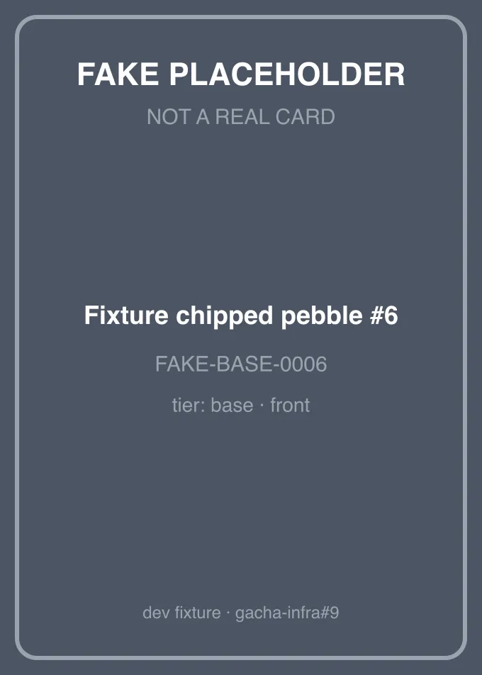 Fixture chipped pebble #6
